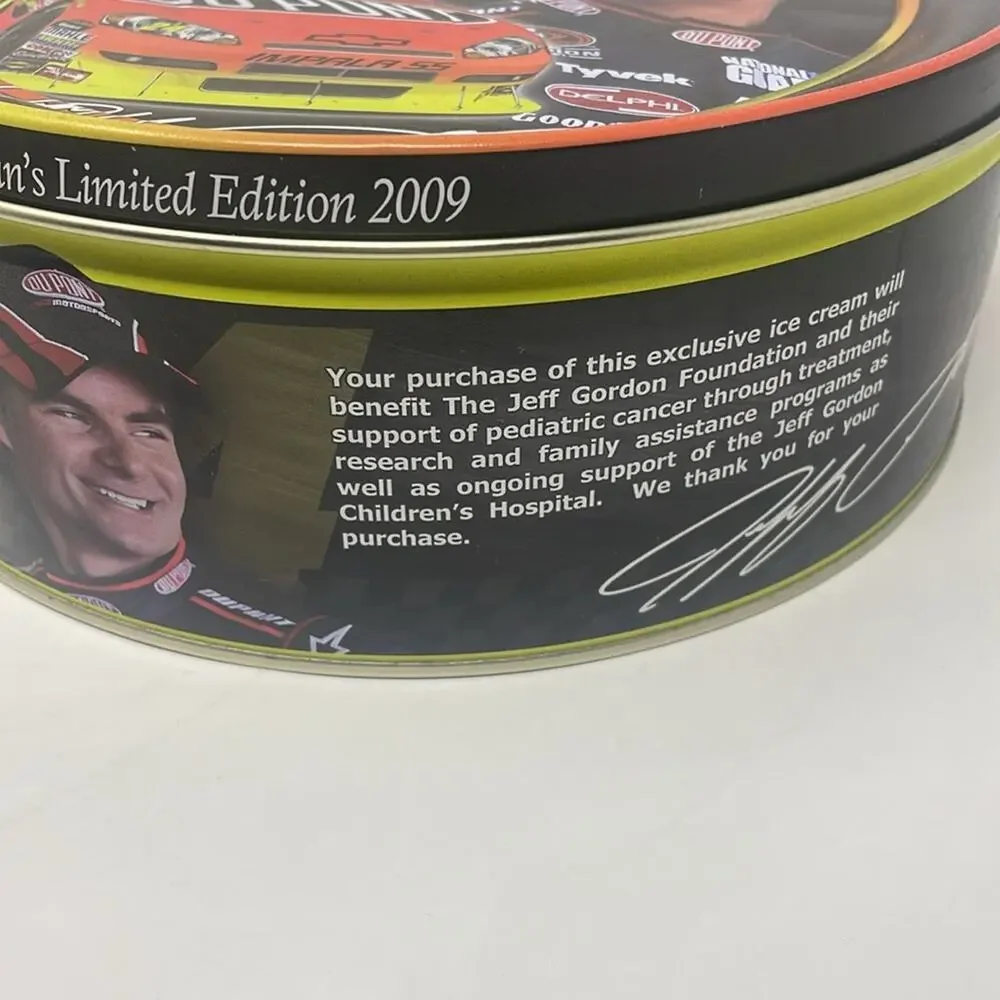 Collectible Jeff Gordon Foundation Schwan's Limited Edition 2009 Ice Cream Tin